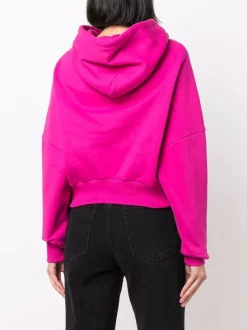 Versace 2P040 FUXIA+MULTICOLOR Hoodie Crop Medusa Smile Femme -Pas Cher Versace Boutique 16818187 36066321 600