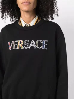 Versace Sweat à Logo Appliquée 1B000 BLACK -Pas Cher Versace Boutique 16818199 36067767 600