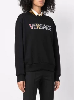 Versace Sweat à Logo Appliquée 1B000 BLACK -Pas Cher Versace Boutique 16818199 36067780 600
