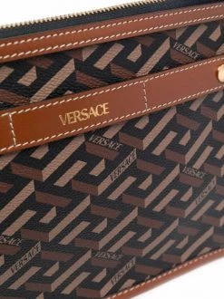 Versace 5B17V BLACK+CARAMEL Sac à Bandoulière à Imprimé Monogrammé Femme -Pas Cher Versace Boutique 16818204 35257169 600