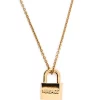 Versace Collier à Pendentif Cadenas à Logo Gravé 3J000 VERSACE GOLD