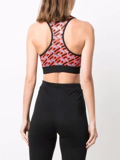 Versace Brassière De Sport à Logo Imprimé 5B250 BLACK+ORANGE -Pas Cher Versace Boutique 16818214 34984730 600