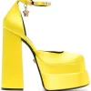 Versace Escarpins Medusa Aevitas à Plateforme 1Y02V SUNSET YELLOW + VERSACE GOLD