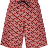 ( Positively Conscious ) Versace Short De Bain à Imprimé Greca 5R080 RED
