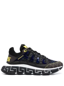 Versace Baskets Trigreca à Design à Empiècement Homme