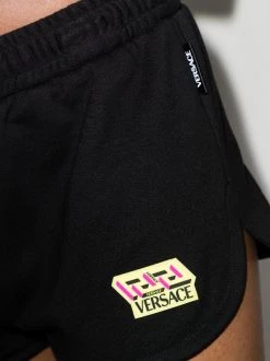 Versace 1B000 NERO Short De Sport La Greca Femme -Pas Cher Versace Boutique 16843879 36624014 600