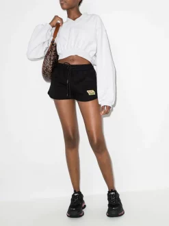 Versace 1B000 NERO Short De Sport La Greca Femme -Pas Cher Versace Boutique 16843879 36624015 600