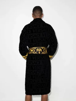 ( Access Edit ) Versace Robe I Love Baroque à Taille Ceinturée Z4800 NERO -Pas Cher Versace Boutique 16845522 35697605 600