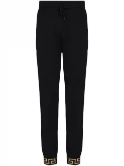 Versace A1008 NERO Pantalon De Jogging à Imprimé Barocco Homme