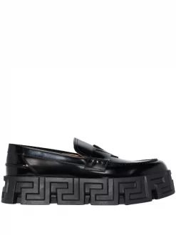 ( Nouvelle Collection ) Versace Mocassins à Semelle Greca épaisse Homme