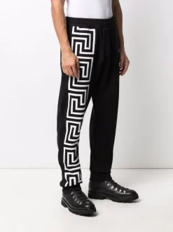 ( Positively Conscious ) Versace Pantalon De Jogging à Détails Greca 1B000 -Pas Cher Versace Boutique 16876585 33554886 600