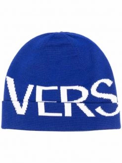 Versace Bonnet à Logo Imprimé Homme