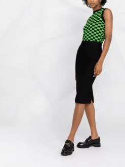 Versace 1B000 BLACK Minijupe Zippée à Taille Haute Femme -Pas Cher Versace Boutique 16892045 0d4abbff 7741 477e a06b 4aac5523aec3 600