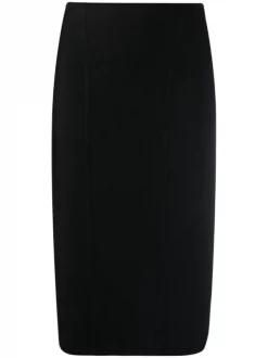 Versace 1B000 BLACK Minijupe Zippée à Taille Haute Femme