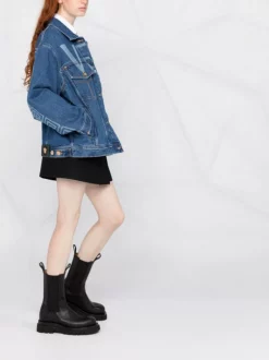 Versace Veste En Jean à Logo Imprimé 1D100 DARK BLUE -Pas Cher Versace Boutique 16892195 c46a9737 db64 4163 96e6 c74f014731b7 600