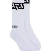 Versace Chaussettes Nervurées à Logo Imprimé 2W020