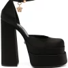 Versace 1B00V BLACK+ORO Escarpins Medusa Aevitas à Plateforme Femme
