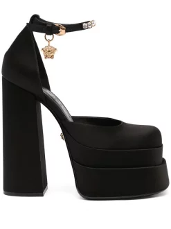 Versace 1B00V BLACK+ORO Escarpins Medusa Aevitas à Plateforme Femme