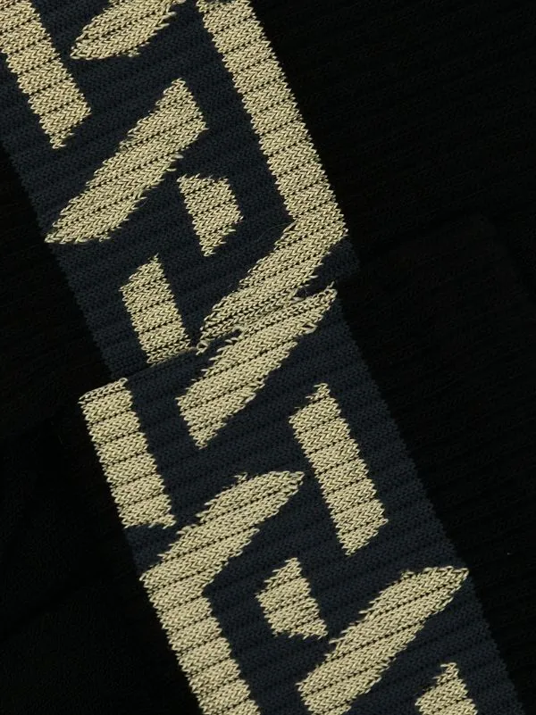 Versace Chaussettes Nervurées à Logo Imprimé Homme 2 Versace Chaussettes Nervurées à Logo Imprimé Homme – Image 2