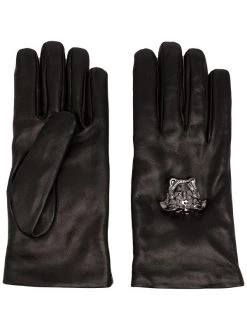 Versace Gants La Medusa En Cuir Homme
