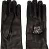 Versace Gants La Medusa En Cuir Homme