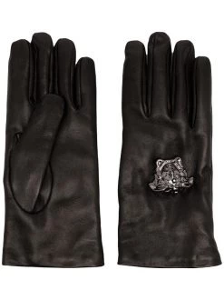 Versace Gants La Medusa En Cuir Homme