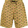 Versace 5Y010 Short De Bain Greca à Logo Imprimé Homme