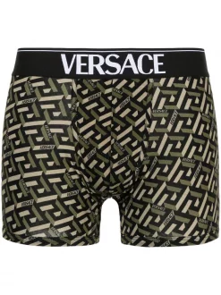 Versace Boxers à Imprimé Greca Signature Homme