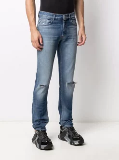 Versace Jean Droit à Effet Usé Homme -Pas Cher Versace Boutique 16904882 33663134 600