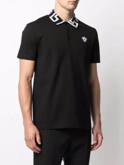 Versace Polo à Plaque Medusa A2024 BLACK/WHITE -Pas Cher Versace Boutique 16904883 33663249 600