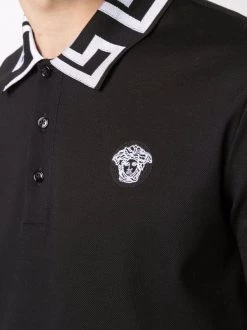 Versace Polo à Plaque Medusa A2024 BLACK/WHITE -Pas Cher Versace Boutique 16904883 33664243 600