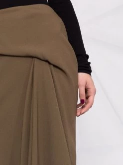 Versace Jupe Mi-longue Drapée 1K250 KHAKI -Pas Cher Versace Boutique 16907173 33654645 600