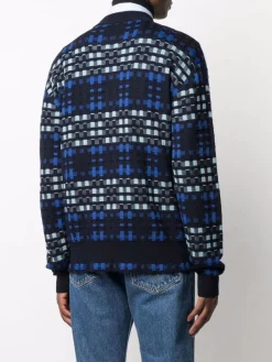 Versace Pull à Motif Tartan 6U400 NAVY+BLUETTE+LT.BLUE -Pas Cher Versace Boutique 16907184 33652191 600