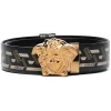 ( Access Edit ) Versace 5B15V NERO/ORO/KAKI Ceinture à Imprimé Greca Homme