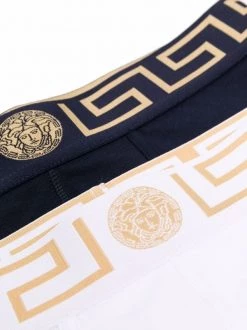 Versace A40I WHITE/BLUE Lot De Deux Boxers à Détail Greca Homme -Pas Cher Versace Boutique 16918571 33766712 600