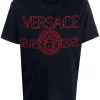 Versace 1U610 NAVY T-shirt à Logo Brodé Homme