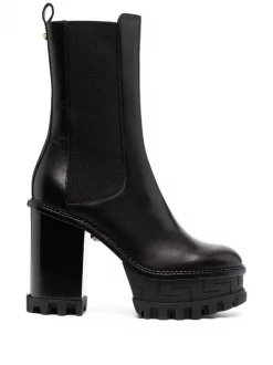 Versace 1B00V NERO/ ORO VERSACE Bottes à Plateforme Femme