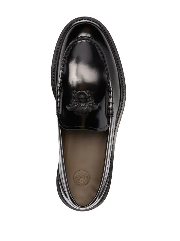 Versace Mocassins La Medusa En Cuir 2B530 BLACK 4 Versace Mocassins La Medusa En Cuir 2B530 BLACK – Image 4