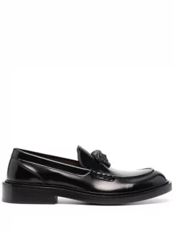 Versace Mocassins La Medusa En Cuir 2B530 BLACK