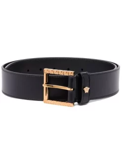 Versace KVO41 Black-Versace Gold Ceinture à Plaque Medusa Homme