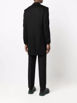 Versace 1B000 BLACK Manteau à Simple Boutonnage Homme 10 Versace 1B000 BLACK Manteau à Simple Boutonnage Homme -Pas Cher Versace Boutique 16937738 33836872 600