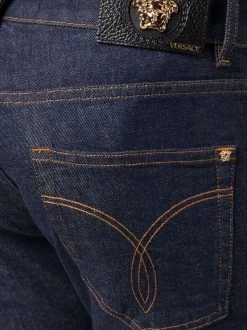 Versace Jean Slim à Coutures Contrastantes 1D100 DARK BLUE 11 Versace Jean Slim à Coutures Contrastantes 1D100 DARK BLUE -Pas Cher Versace Boutique 16949382 33832632 600