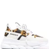 Versace DBN9 BIANCO + NERO + ORO Baskets Chain Reaction Homme