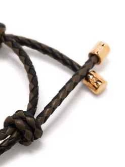 ( Nouvelle Collection ) Versace Bracelet Medusa à Bride Tressée 2K17V KHAKI/BLACK/GOLD -Pas Cher Versace Boutique 16960835 33935933 600