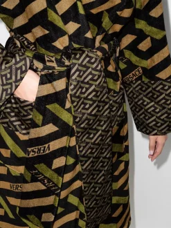 Versace Z7150 KAKHI Peignoir La Greca En Jacquard Femme -Pas Cher Versace Boutique 16961997 36439555 600