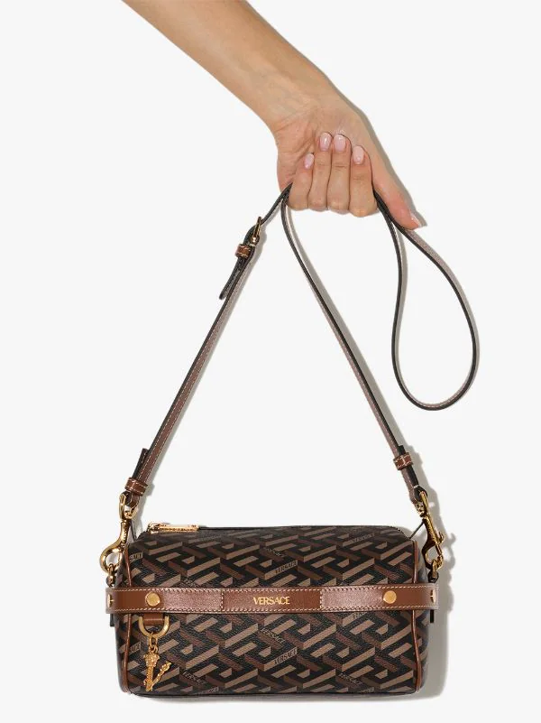 Versace Sac à Bandoulière à Motif Greca Femme 4 Versace Sac à Bandoulière à Motif Greca Femme – Image 4