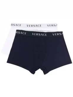 Versace Lot De Deux Boxers à Bande Logo Homme