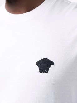 Versace 2W300 WHITE T-shirt à Logo Brodé Medusa Homme -Pas Cher Versace Boutique 16984757 33929160 600