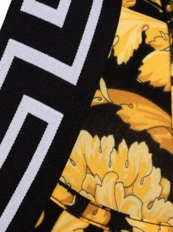 Versace Slip à Imprimé Barocco 5B000 BLACK+GOLD -Pas Cher Versace Boutique 17002494 33976491 600