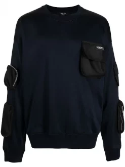 Versace 1U610 Sweat à Design Multi-poches Homme